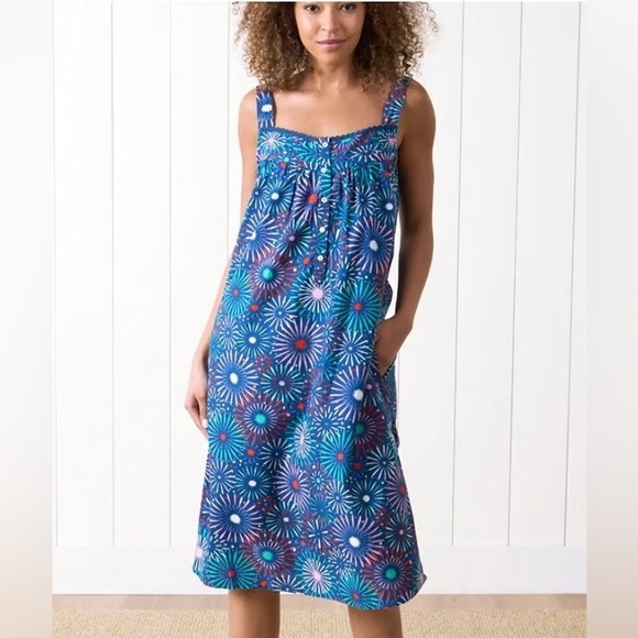 NWT Printfresh Anthropologie Back to Bed Cotton Nightgown - Picture 1 of 7